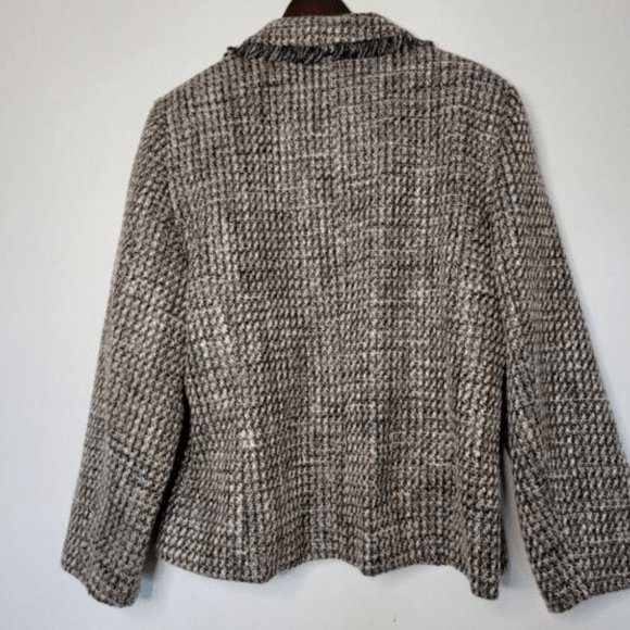 Laura Plus Petite Plaid Tweed Jacket Blazer Size L - Picture 5 of 9